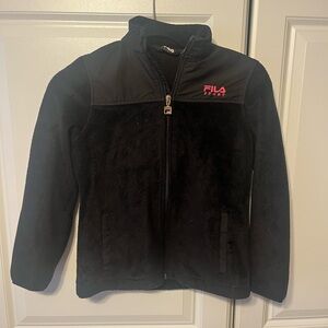 Fila Sport Black Fleece Jacket kids size XS/S 7/8